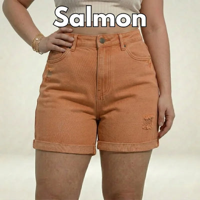 Real-Body Denim Shorts