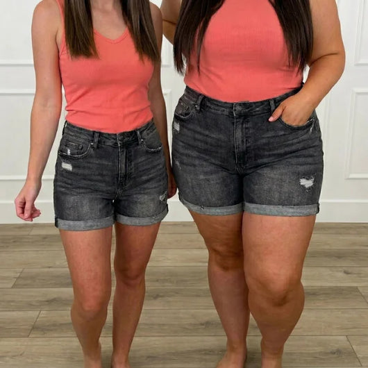Real-Body Denim Shorts
