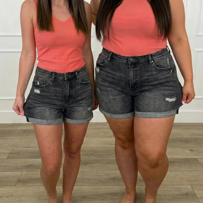 Real-Body Denim Shorts