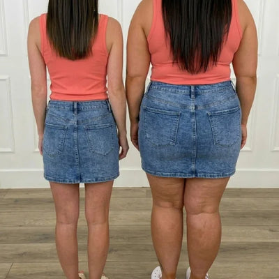 Plondry's Casual Stretch Denim Skorts