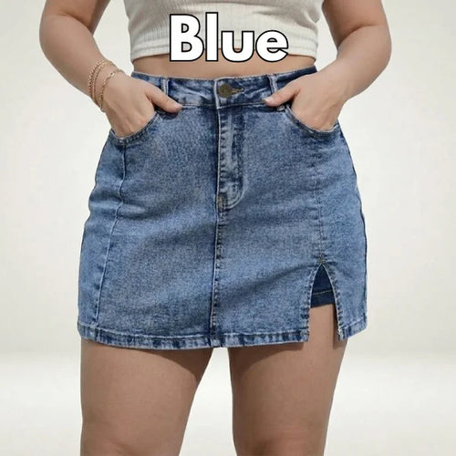 Plondry's Casual Stretch Denim Skorts
