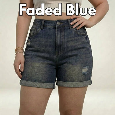 Real-Body Denim Shorts