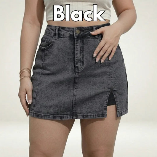 Plondry's Casual Stretch Denim Skorts