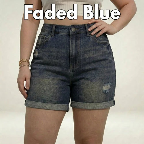 Real-Body Denim Shorts