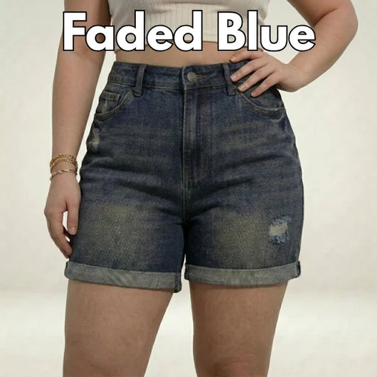 Real-Body Denim Shorts