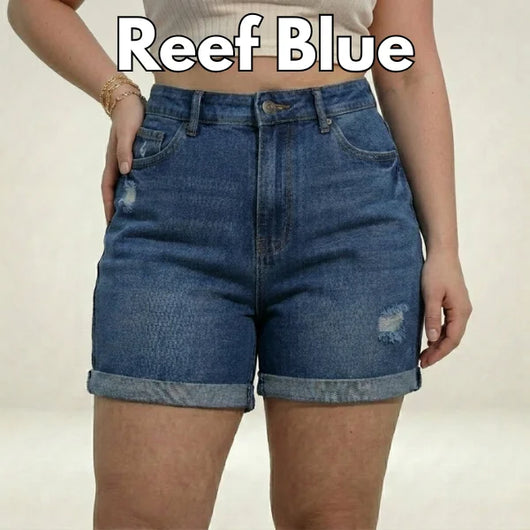 Real-Body Denim Shorts
