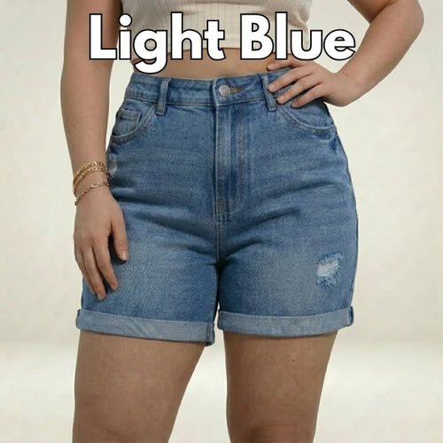 Real-Body Denim Shorts